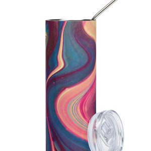 Abstract marble Stainless steel tumbler