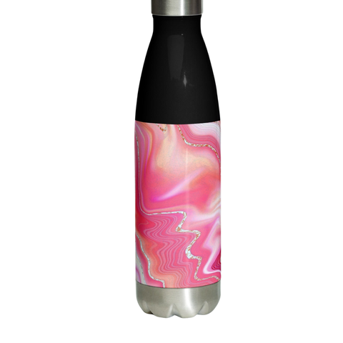 Pink marble Stainless steel water bottle