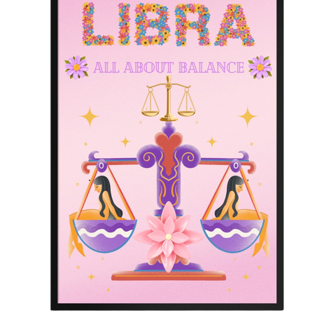 “Libra”Framed photo paper poster