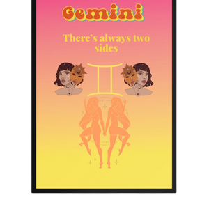 “Gemini”Framed photo paper poster