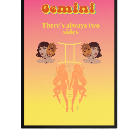 “Gemini”Framed photo paper poster