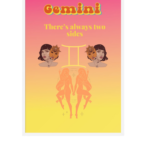 “Gemini”Framed photo paper poster